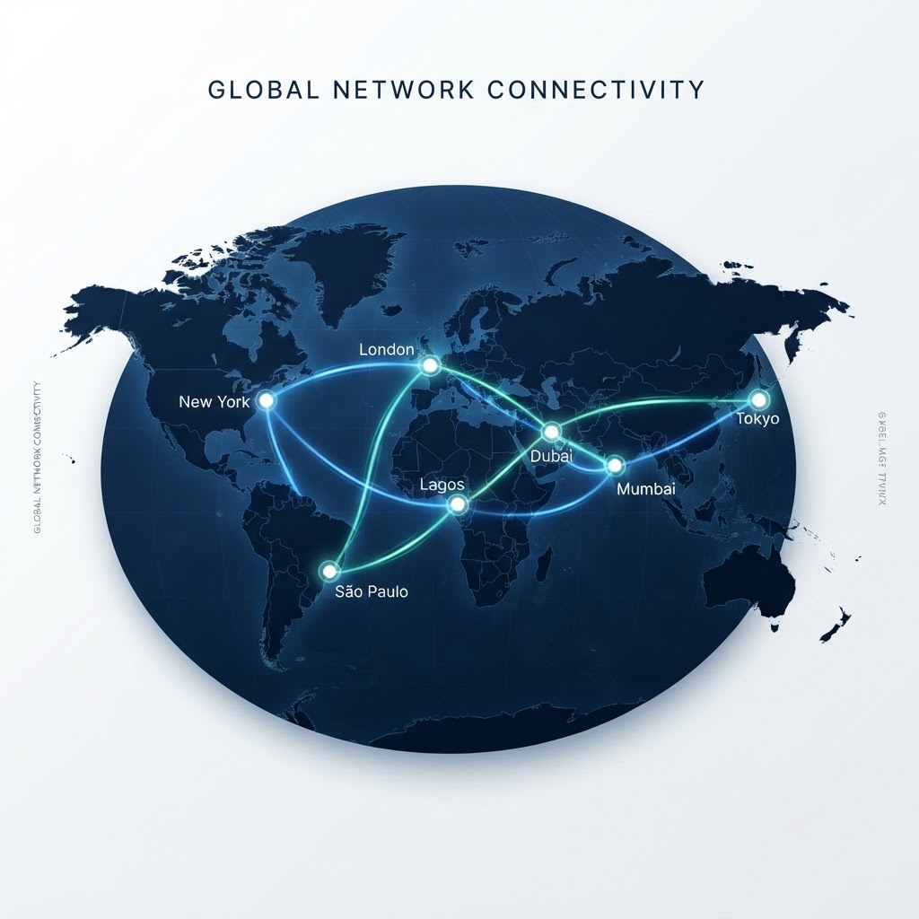 Global travel coverage map